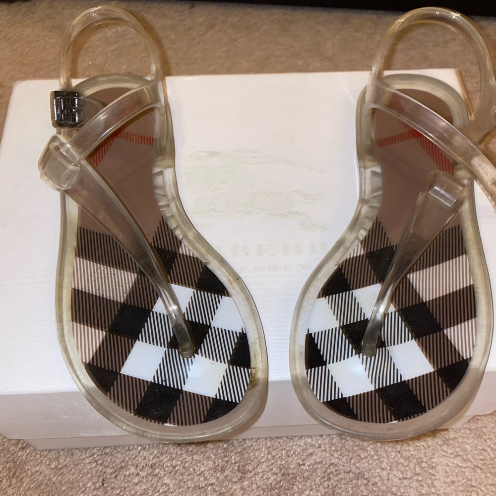 Burberry Girls Jelly Thong Sandals